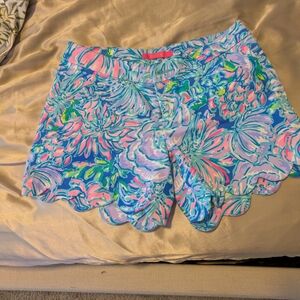 Lilly Pulitzer Women's Floral Print Buttercup Shorts - Blue and Pink